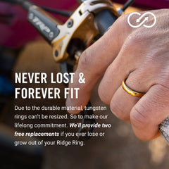 Ridge 4mm Rounded Ring Set - Royal Black