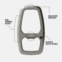 Dual Chamber Carabiner  - Stonewashed Titanium