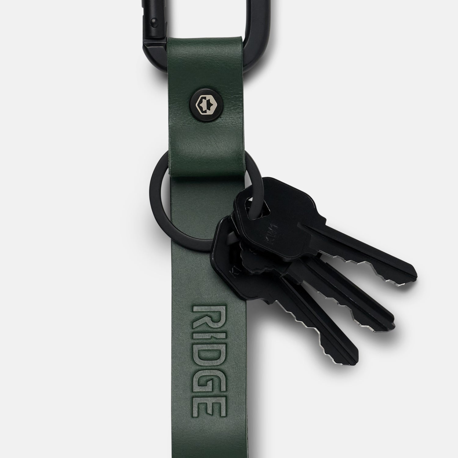 Everyday Keychain - Hunter Green Leather