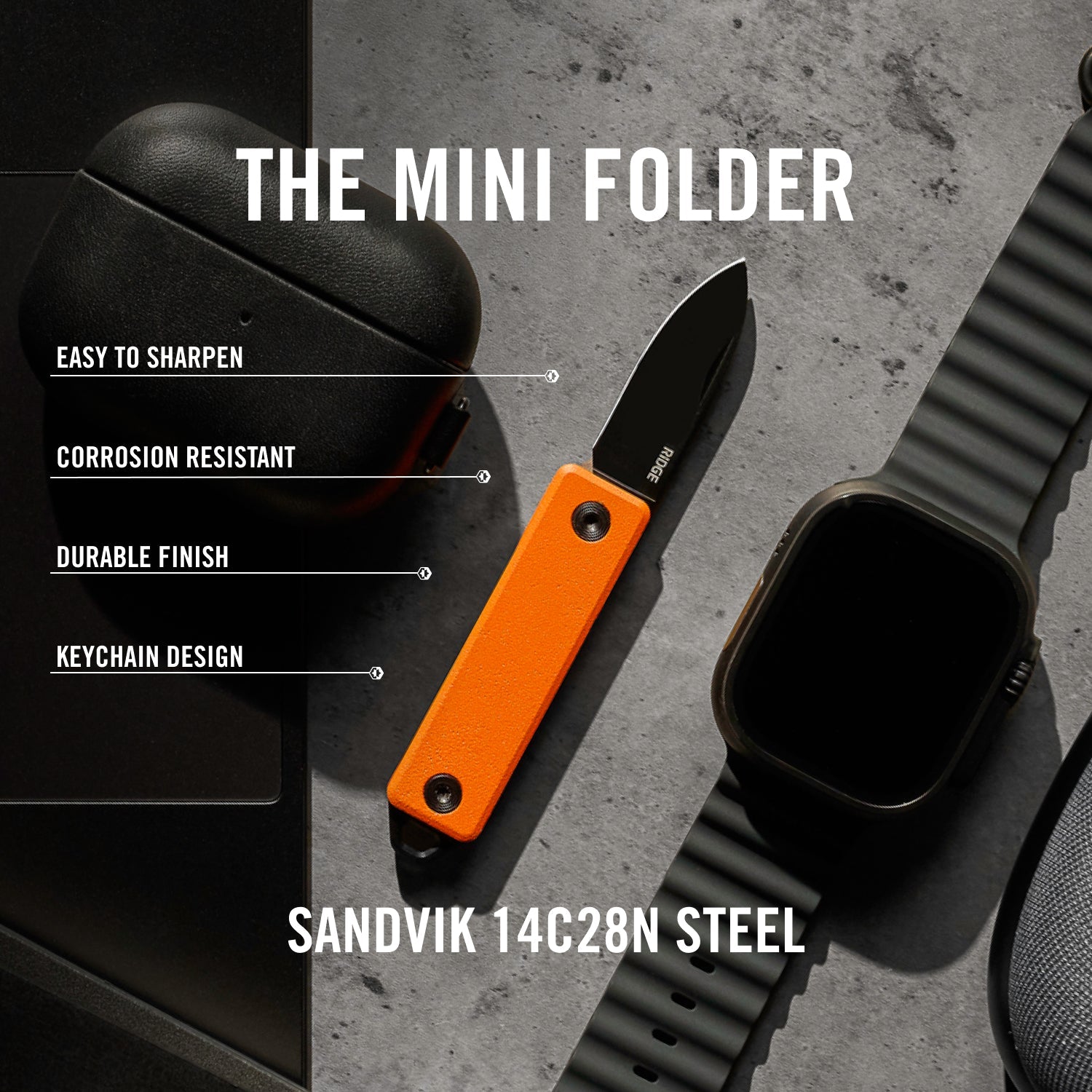 Mini Folder - Basecamp Orange