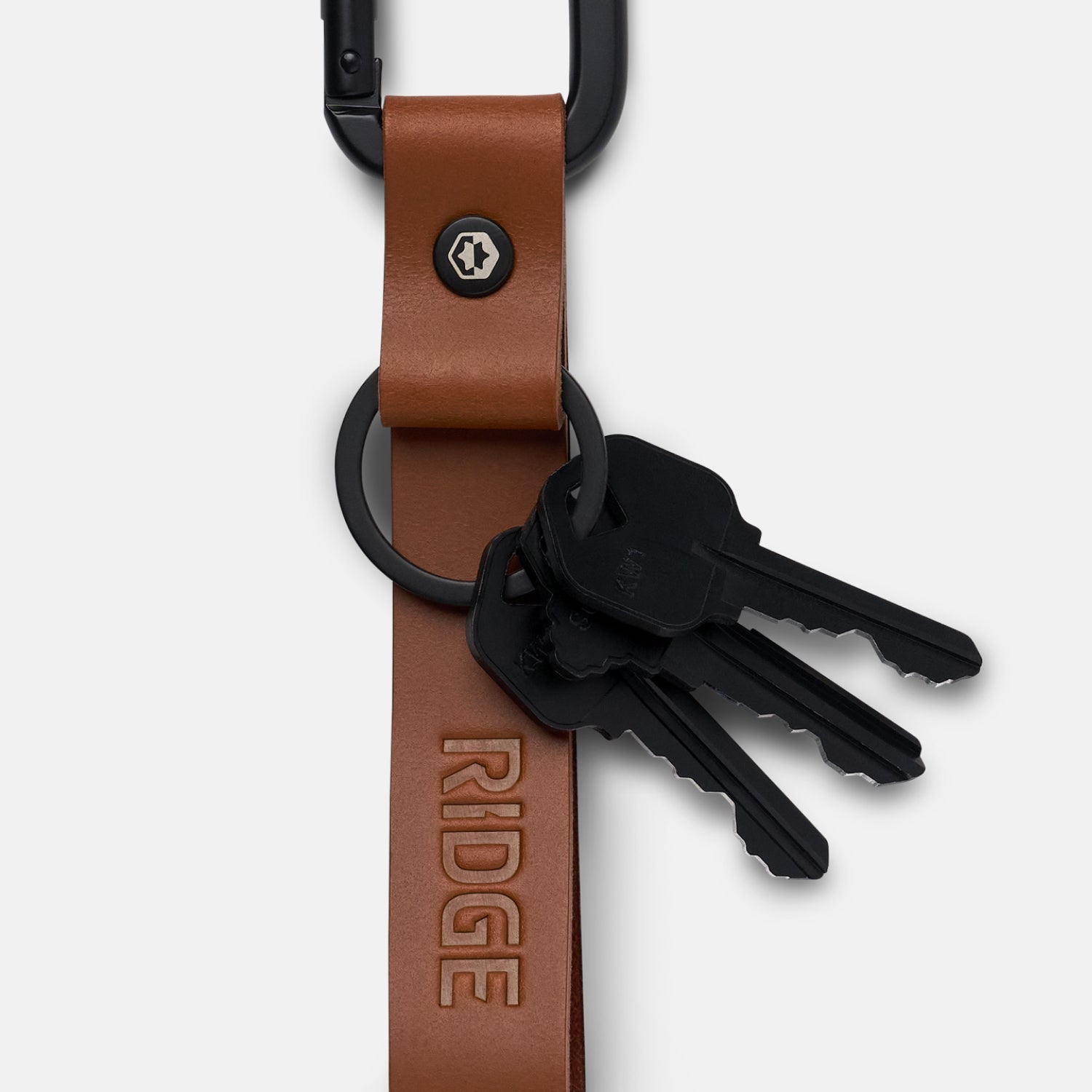 Everyday Keychain - Tobacco Brown Leather