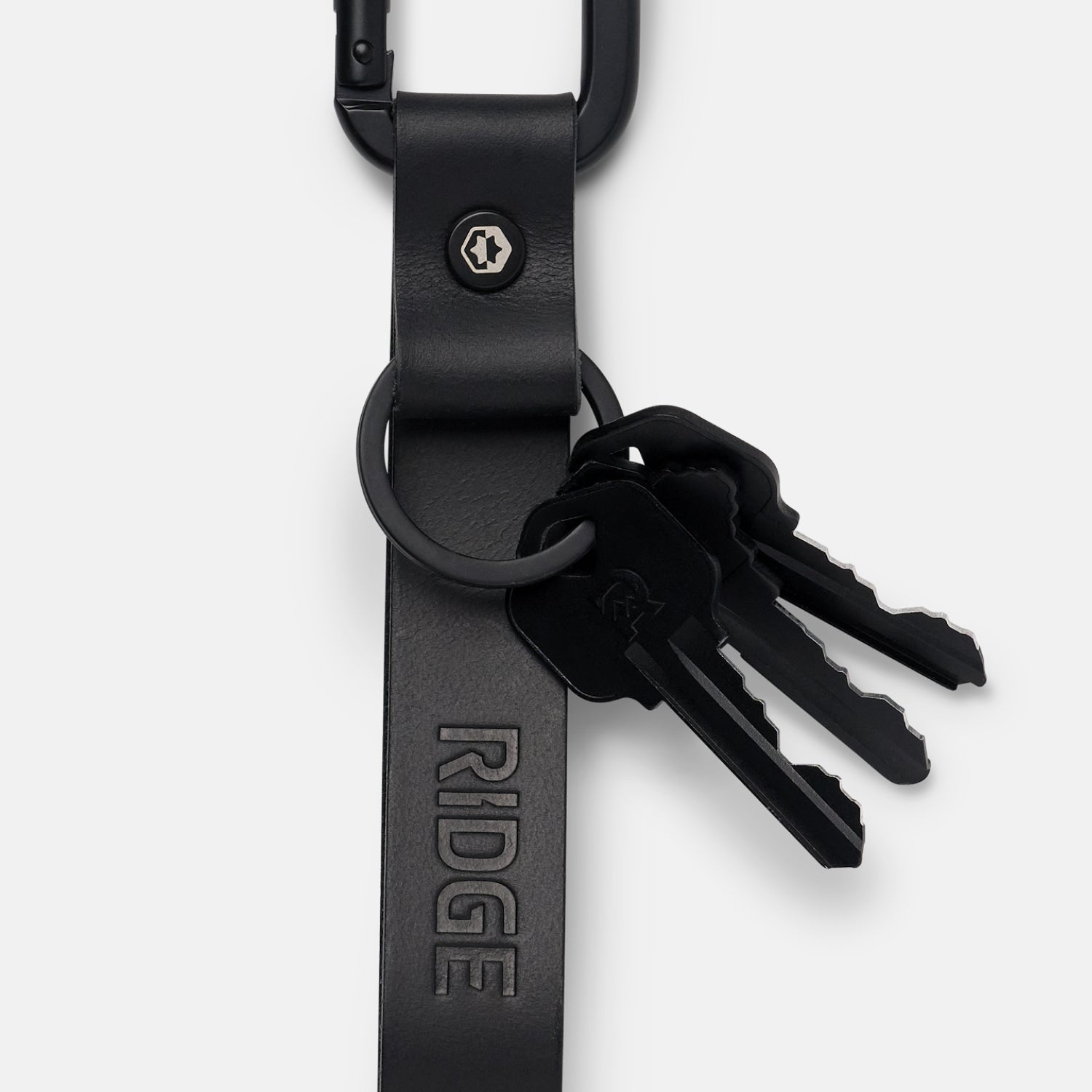 Everyday Keychain - Midnight Black Leather