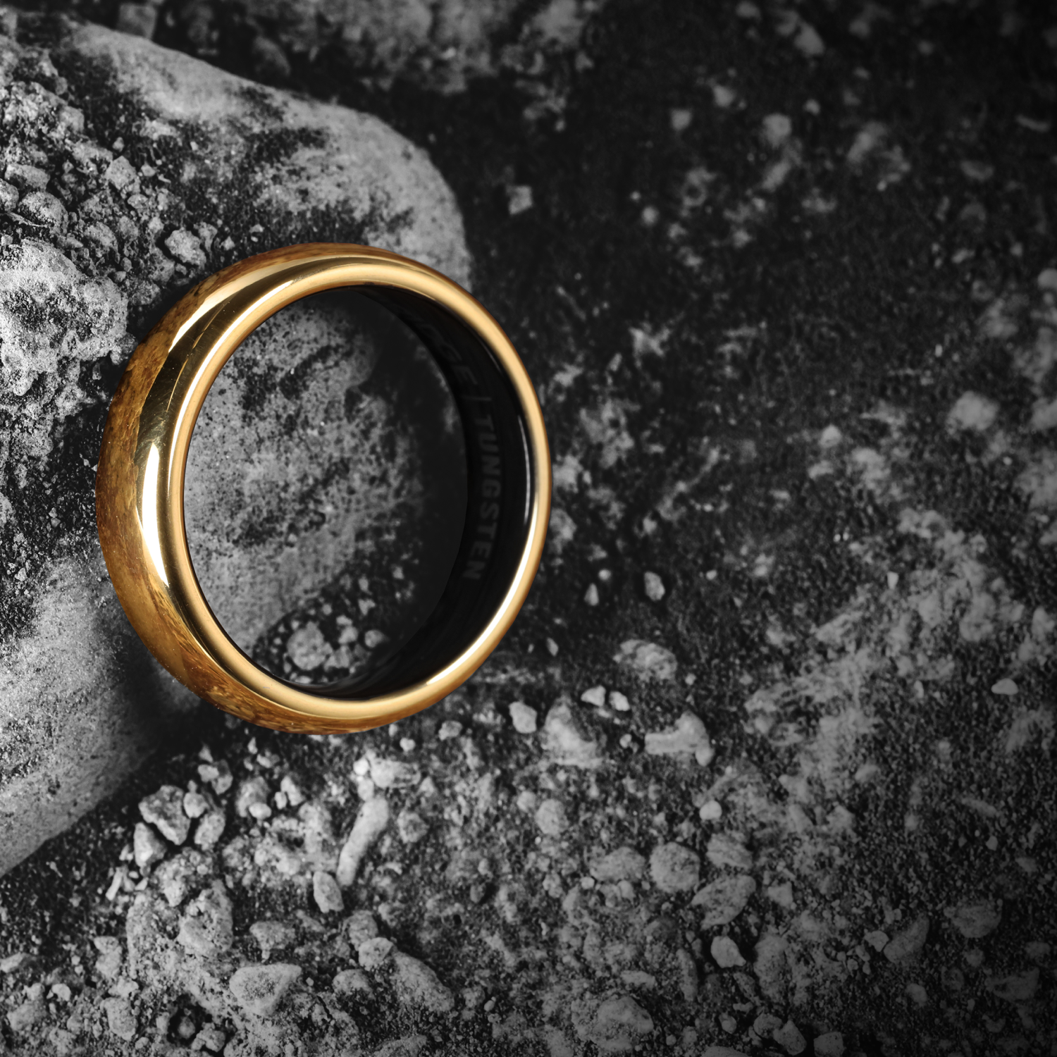 Ridge 6mm Rounded Ring Set - 24K Gold