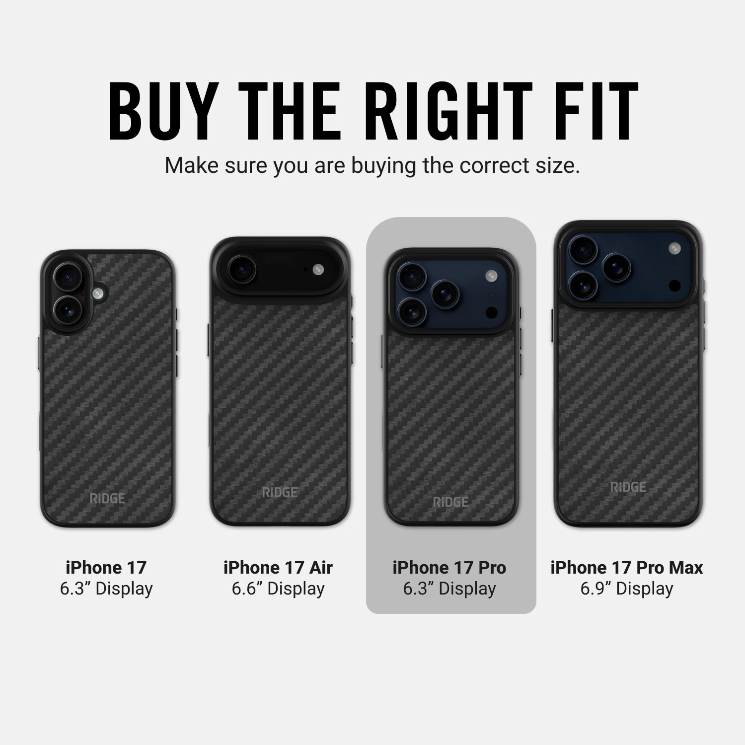 Everyday Phone Case - iPhone 17 Pro - Carbon